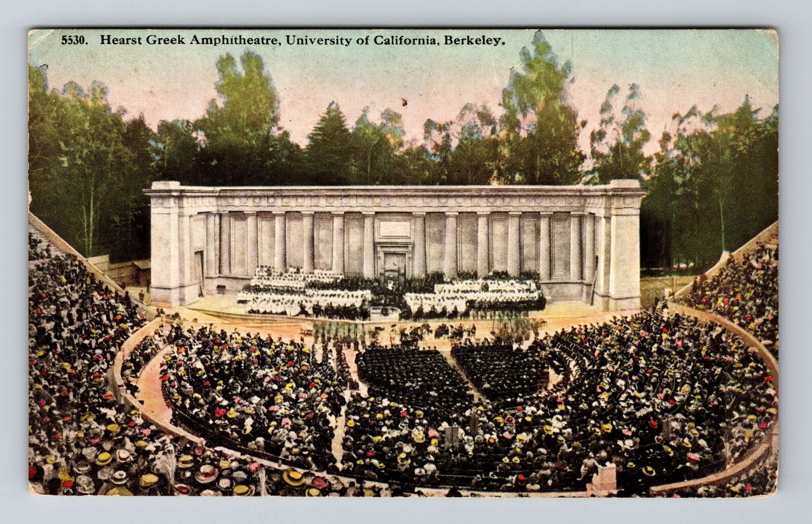Berkeley CA-California, U of CA, Hearst Greek Amphitheatre c1918Vintage Postcard