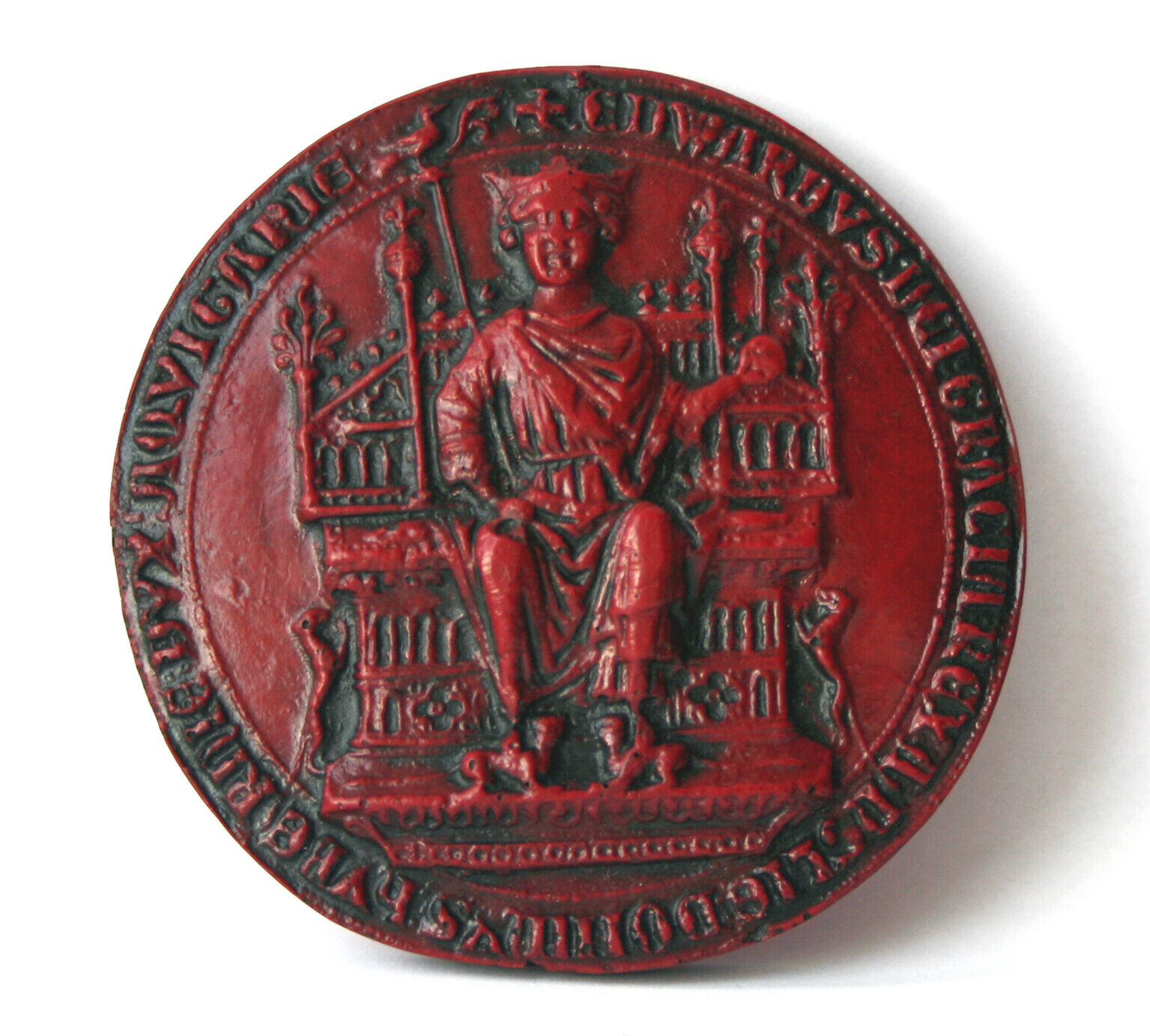 Edward I Great Royal Seal Obverse Red - Medieval Reproduction Collectable Gift