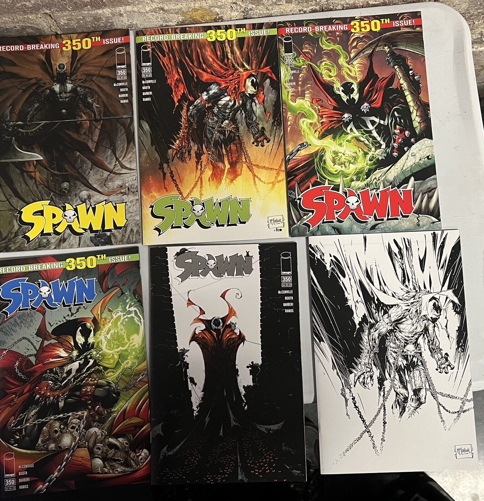 Spawn #350 Set of 6 covers - A, B, C, D, E, F