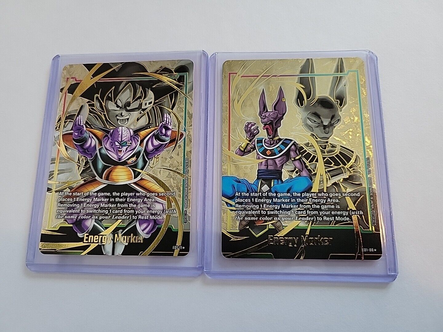 Dragon Ball Super Fusion World 2 GOLD ENERGY MARKER LOT - 2 Gold Energy Markers