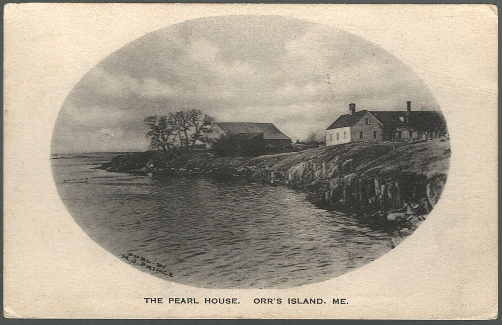 Postcard The Pearl House Orrs Island Maine sent to Webster Massachusetts 1921