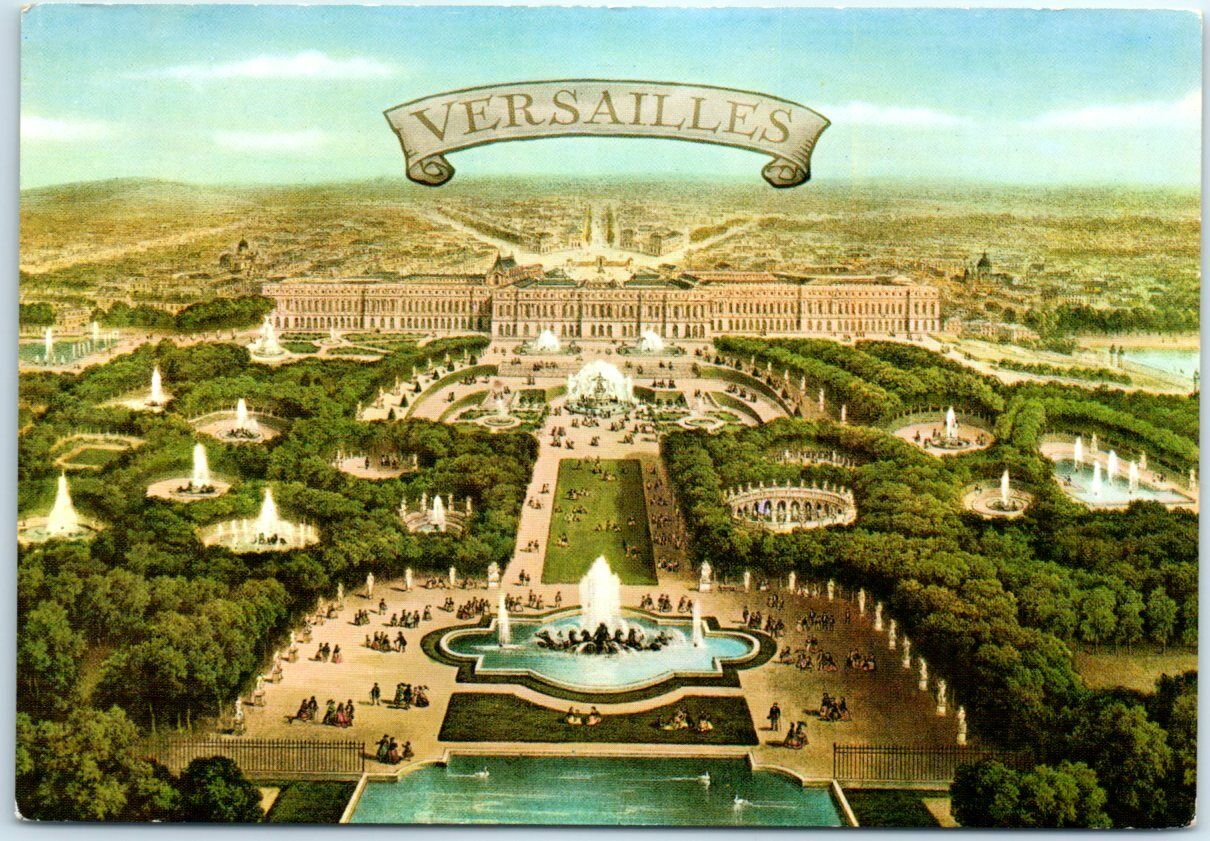 Postcard - The Panorama of Versailles, France