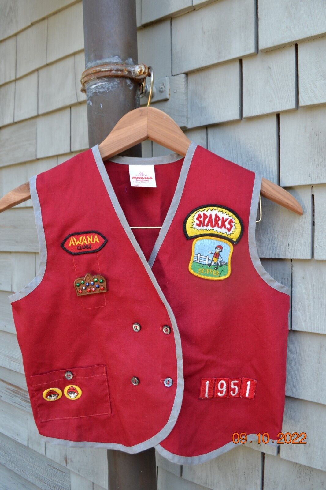 Vintage Awana Club Red Vest Size 10