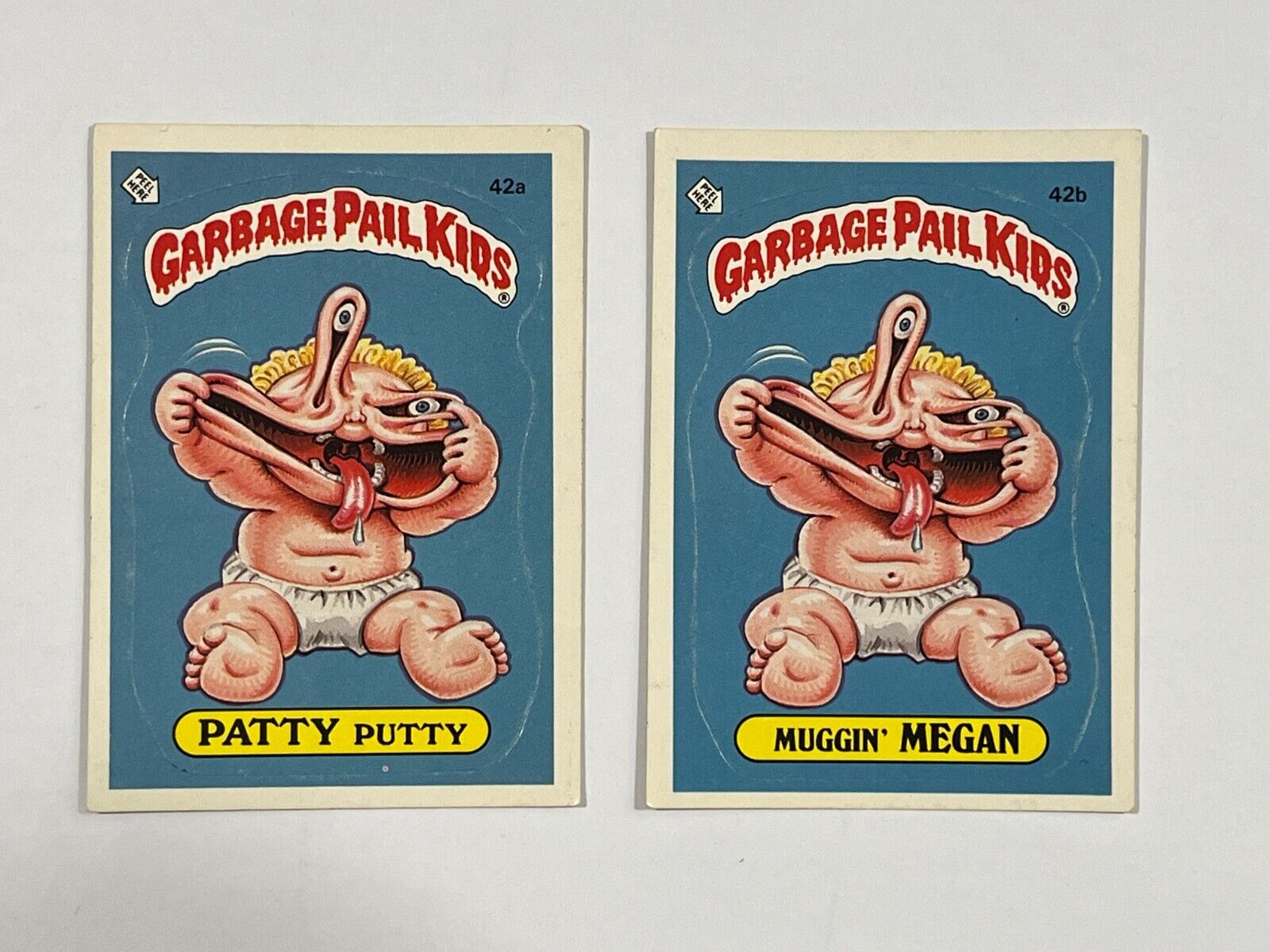 Patty Putty Muggin' Megan '85 Topps Garbage Pail Kids 42a/42b Glossy Series 2 
