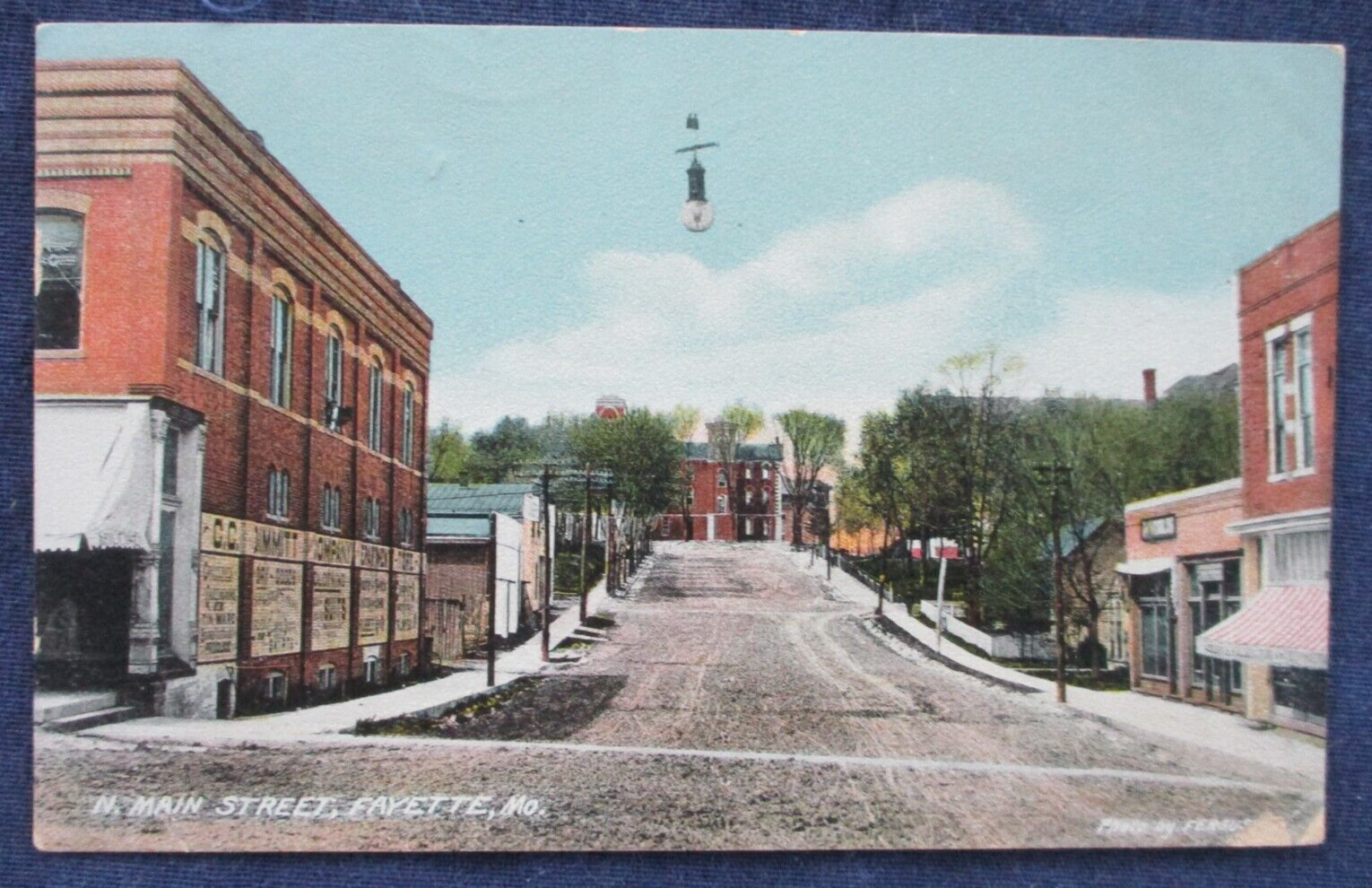 1908 Fayette Missouri North Main Street Postcard & Cancel