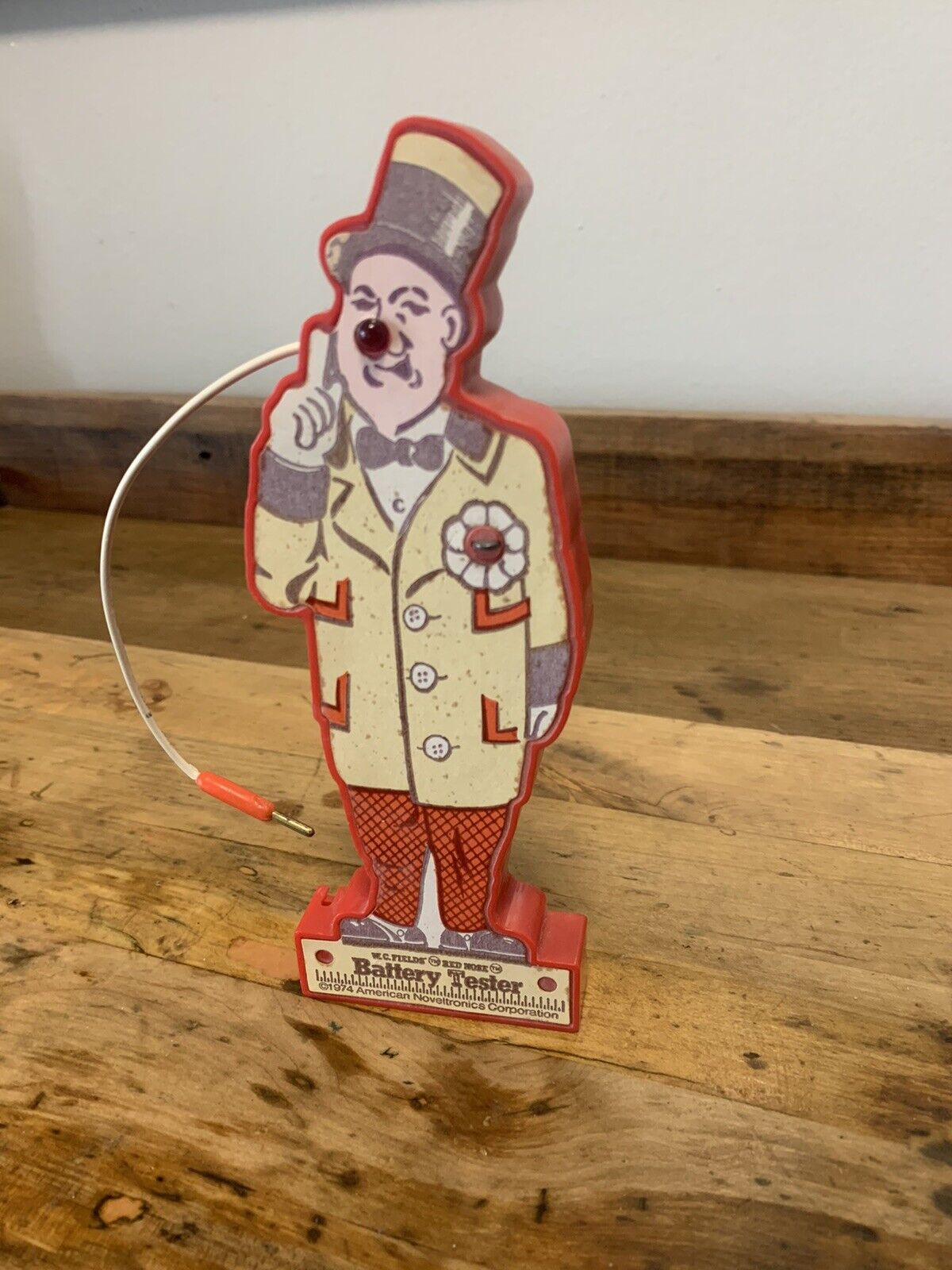 Vintage 1974 W.C. Fields Red Nose Battery Tester