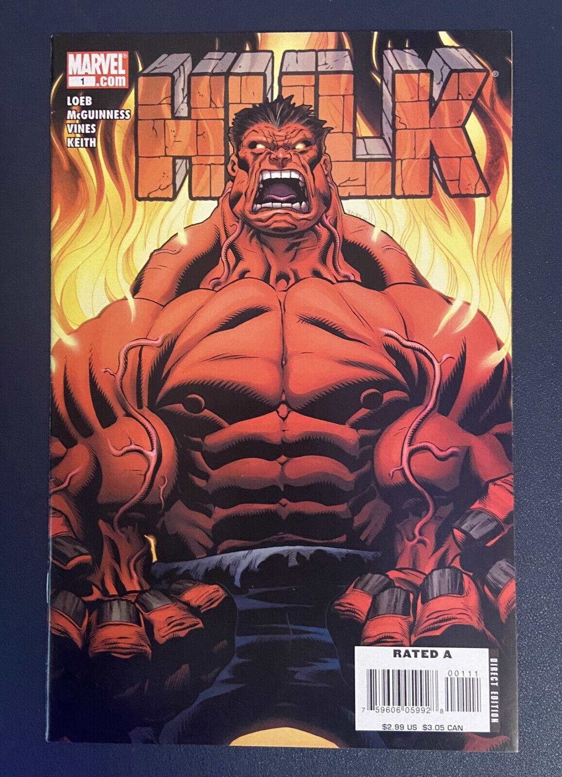 Hulk #1 (2008) Marvel Ed McGuiness 1st App Red Hulk NM