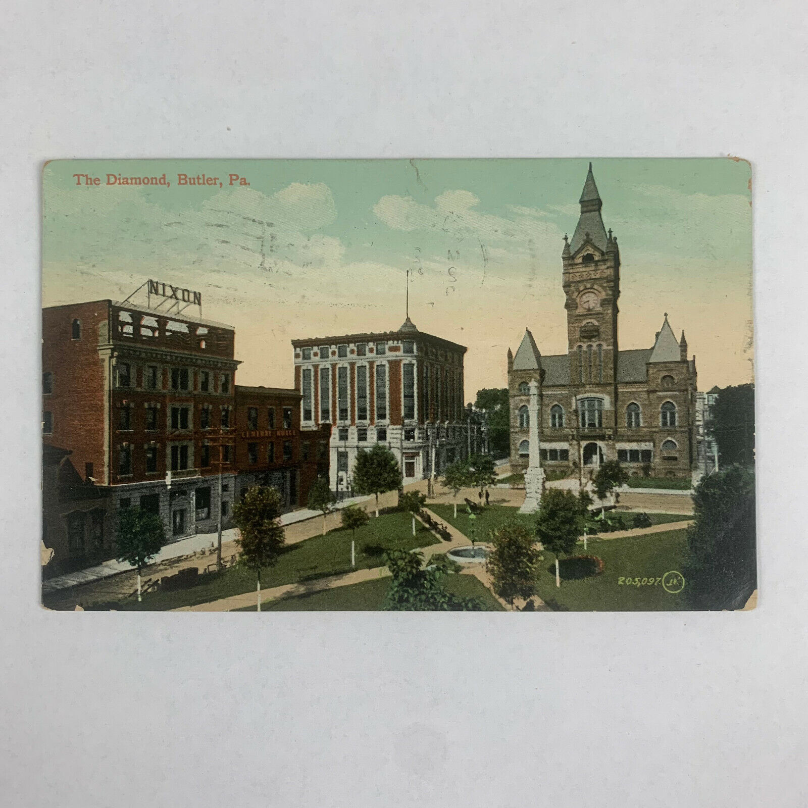 Postcard Pennsylvania Butler Diamond 1911