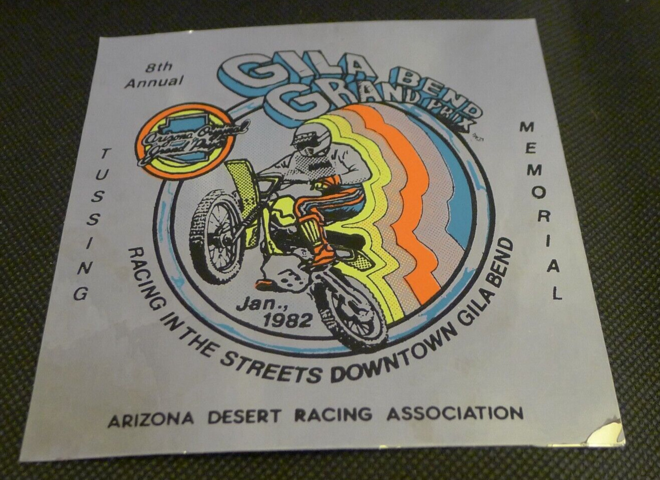 ADRA Gila Bend Grand Prix 1982 Decal Sticker 4\