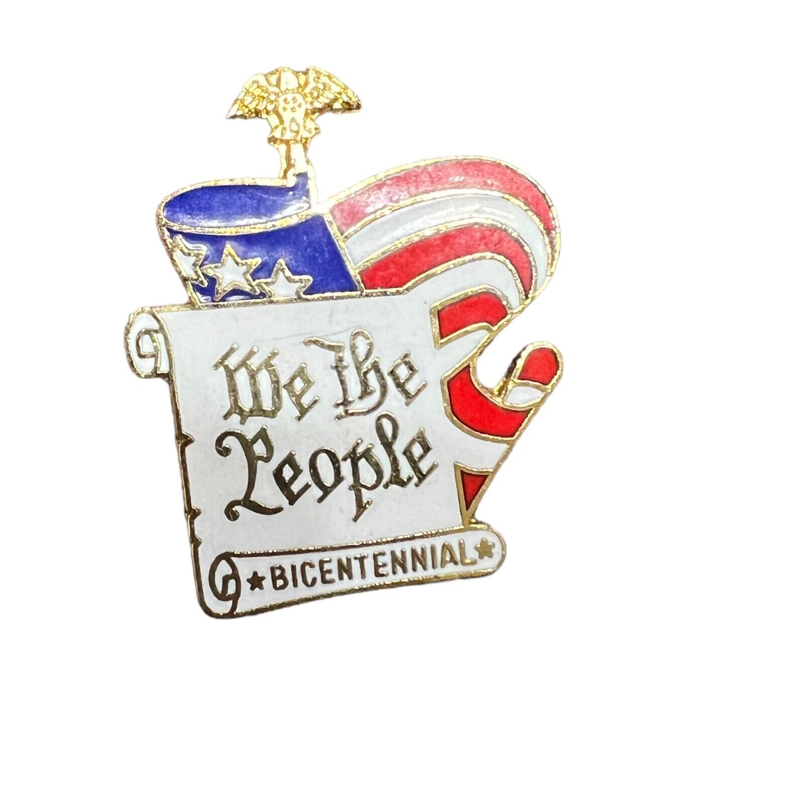 Vintage Enamel Pin 1987 Constitution Bicentennial We The People