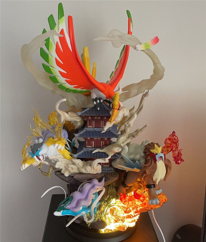 Burning legend Ho-Oh Raikou MFC Studio Statue Resin Pokémon Collections 42cm