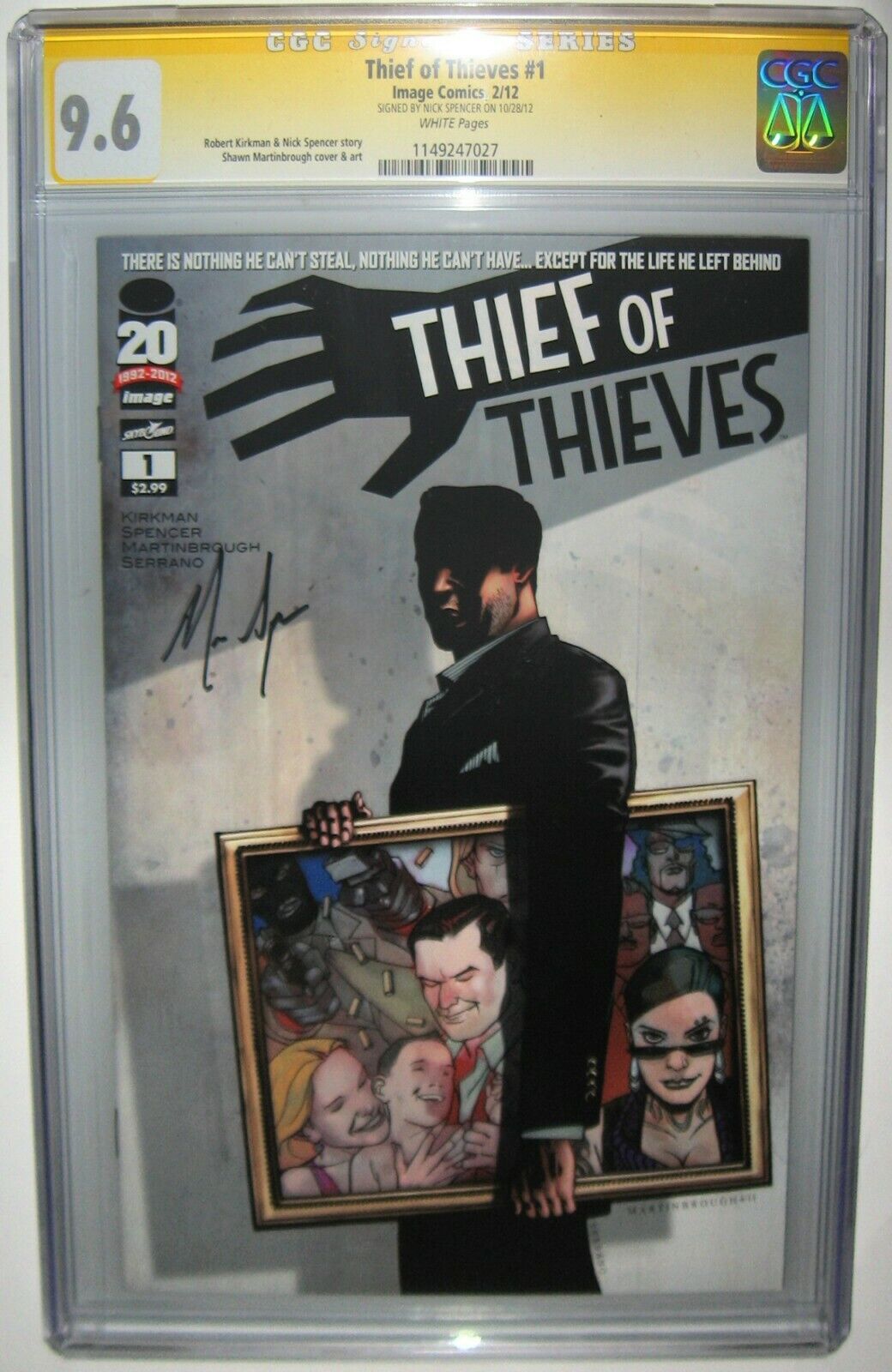 THIEF OF THIEVES #1 Nick Spencer SIGNED Autographed SS CGC 9.6 Image Comics 2012