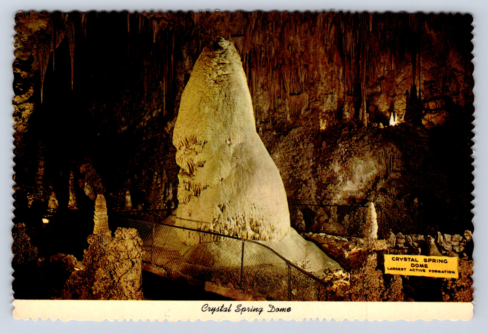 Vintage Postcard Crystal Spring Dome Carlsbad Caverns New Mexico
