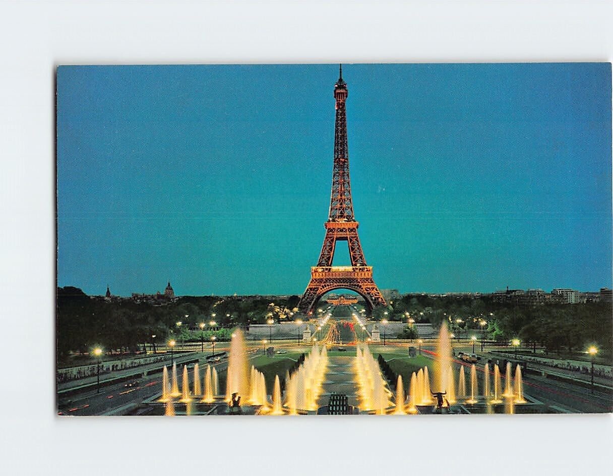 Postcard The Eiffel Tower from the Trocadero Paris France