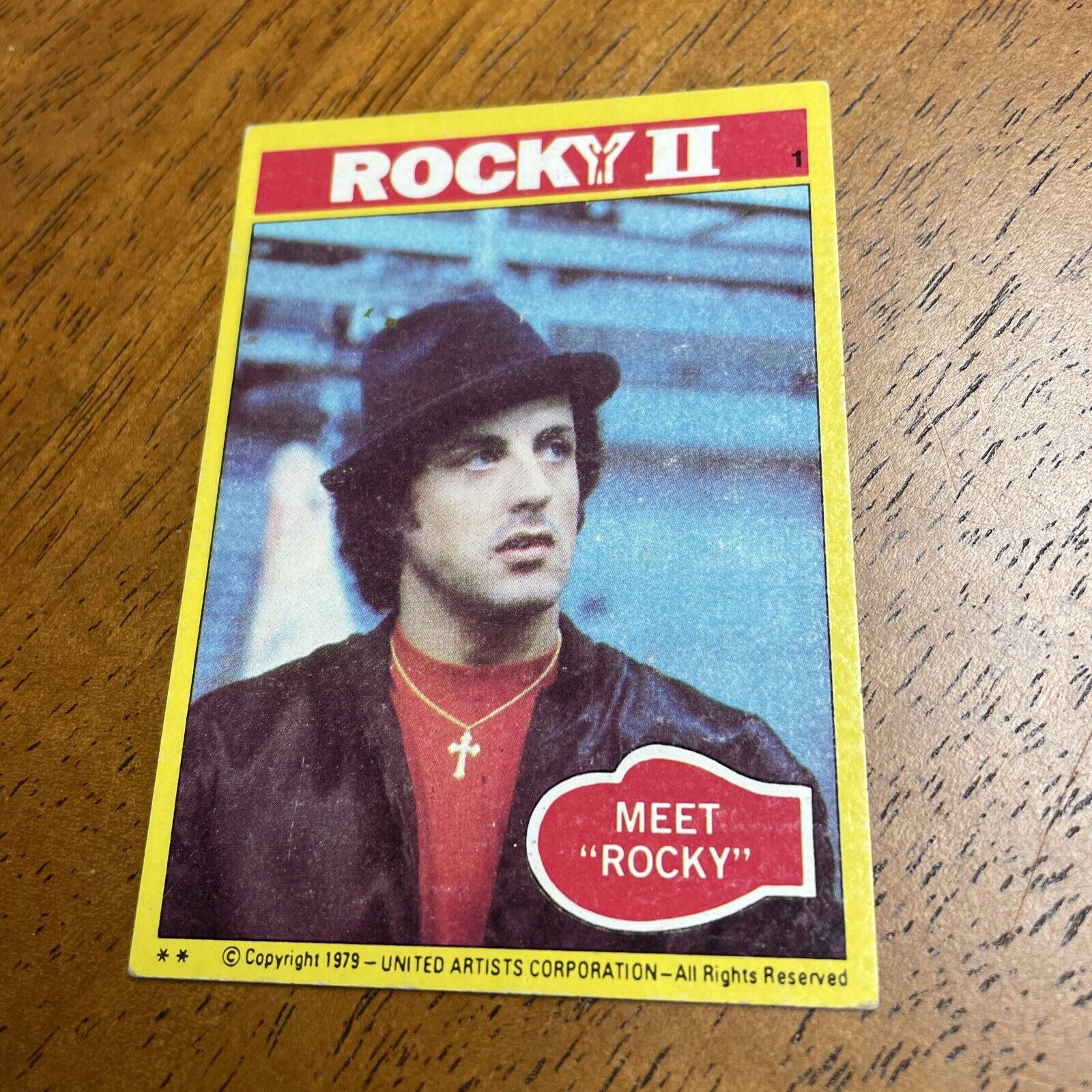 1979 Topps Trading Card Rocky II Rocky Balboa Rookie Card Stallone UNGRADED #1