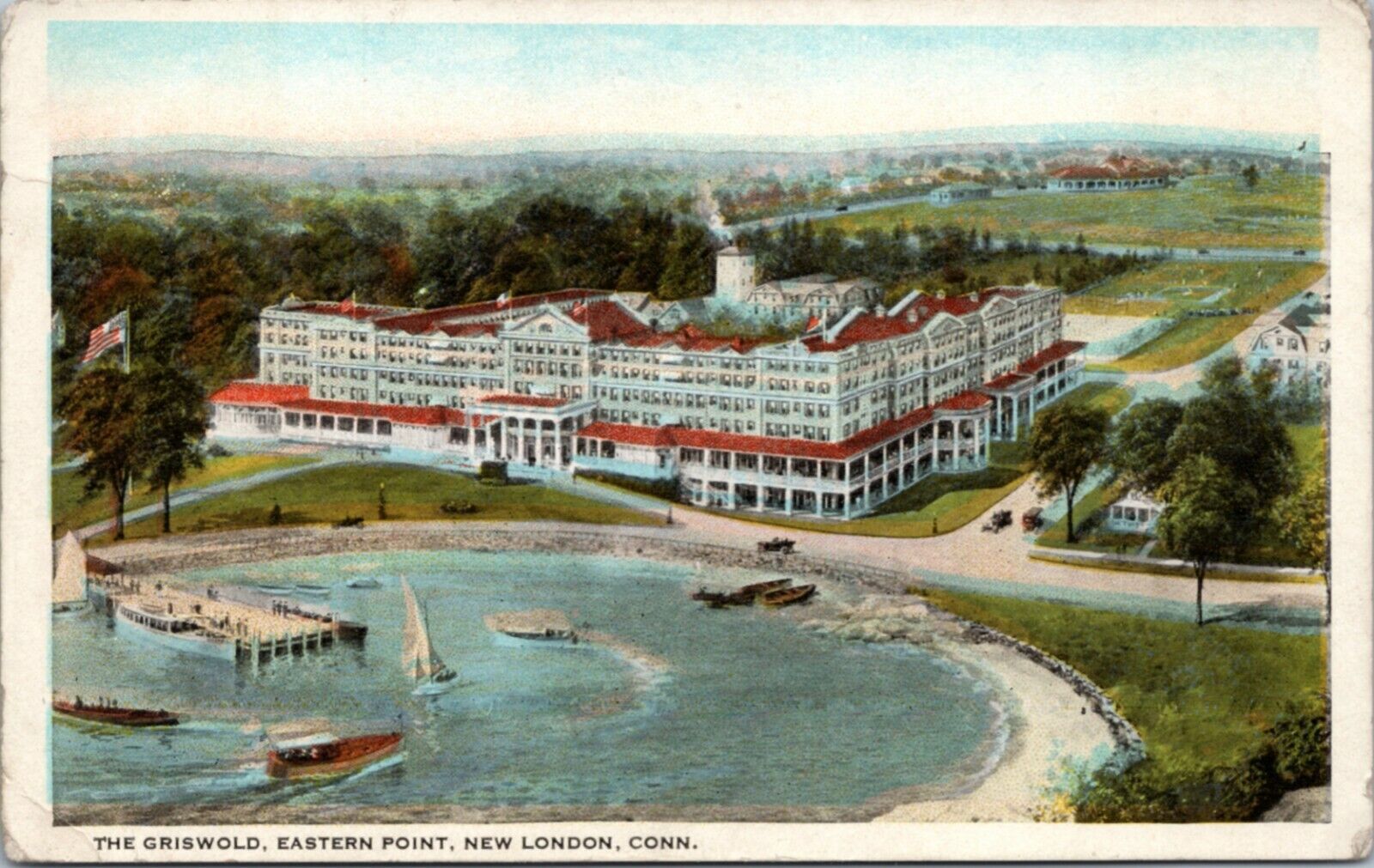 Postcard CT - The Griswold, Eastern Point, New London, Conn.