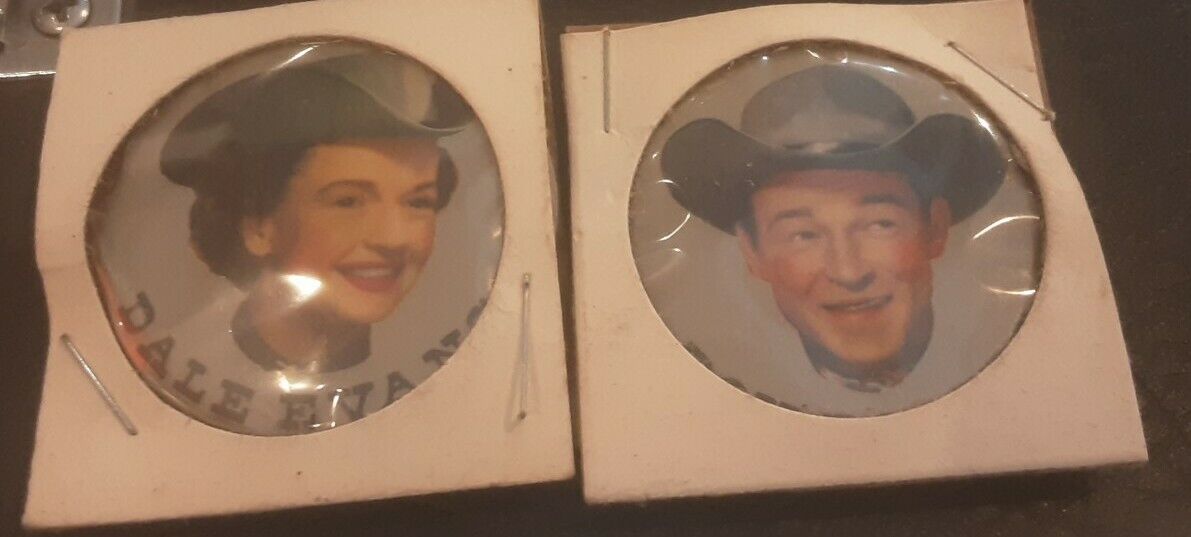 1940s-1950s Roy Rogers & Dale Evans Pinback Buttons 