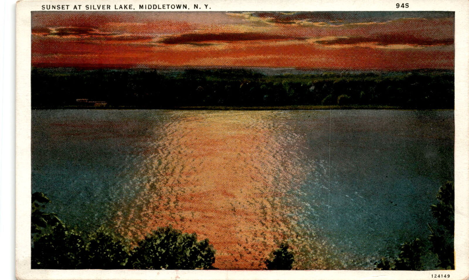 picturesque sunset Silver Lake Middletown NY hidden gem tranquil Postcard