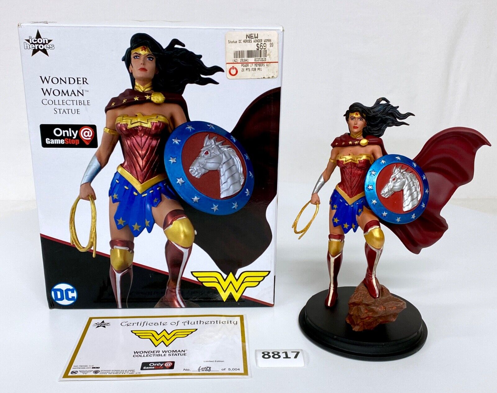 DC Comics Icon Heroes WONDER WOMAN Statue GameStop Exclusive with box