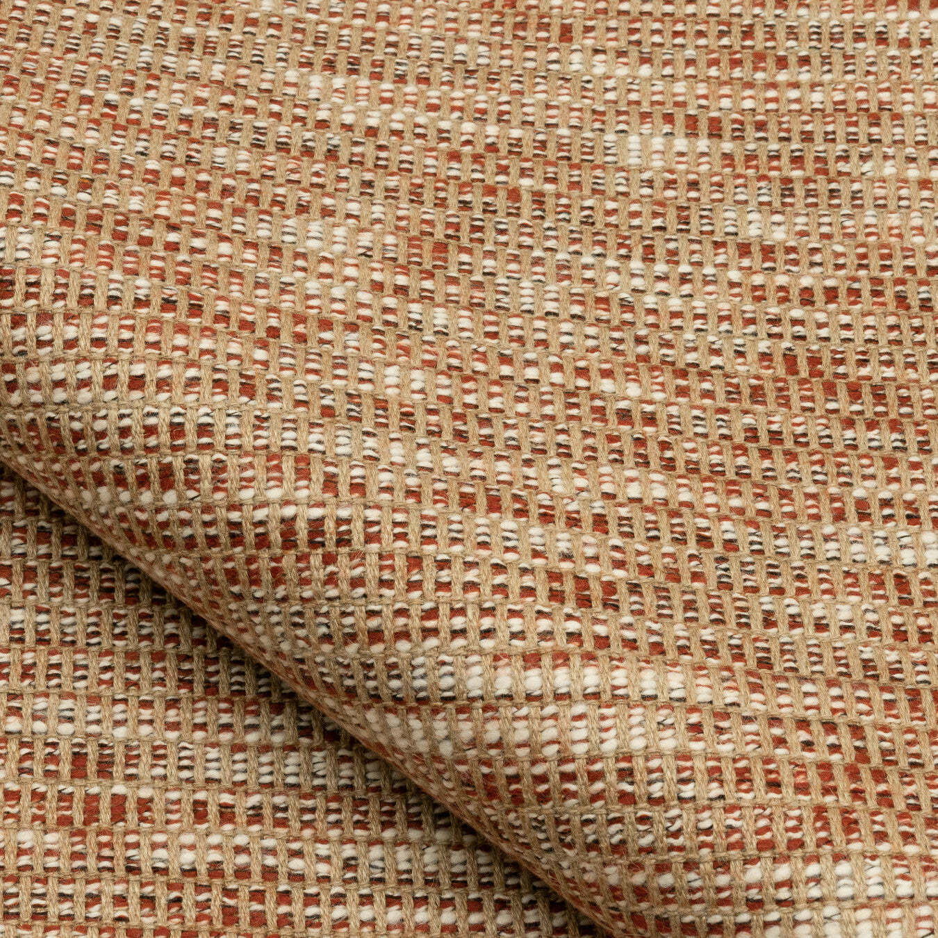 Nobilis Luxurious Textured Tweed Upholstery Fabric- Mesa / Rust 8.50 yd 10846-58
