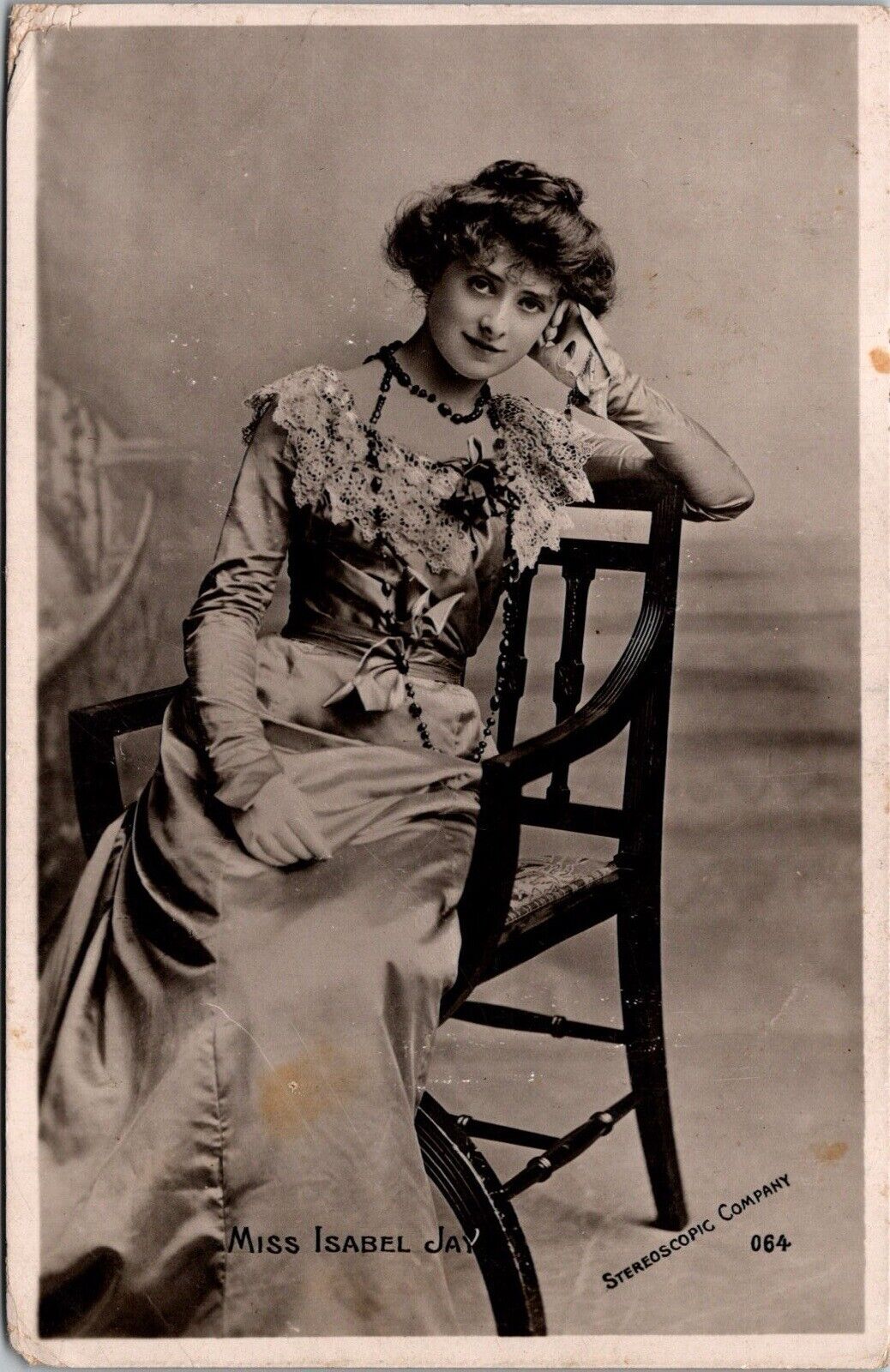 Actress Opera Singer Miss Isabel Jay Vintage RPPC 1905 Postcard T23