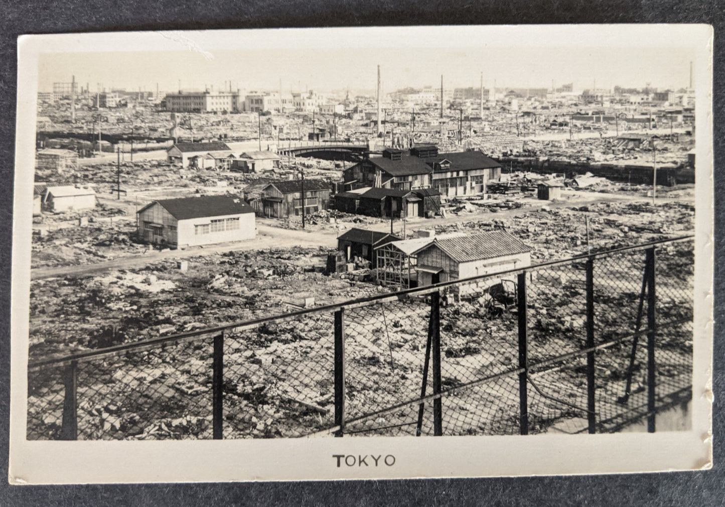 Vintage RPPC Photo of Tokyo Japan Devistation from an Earthquake, War?