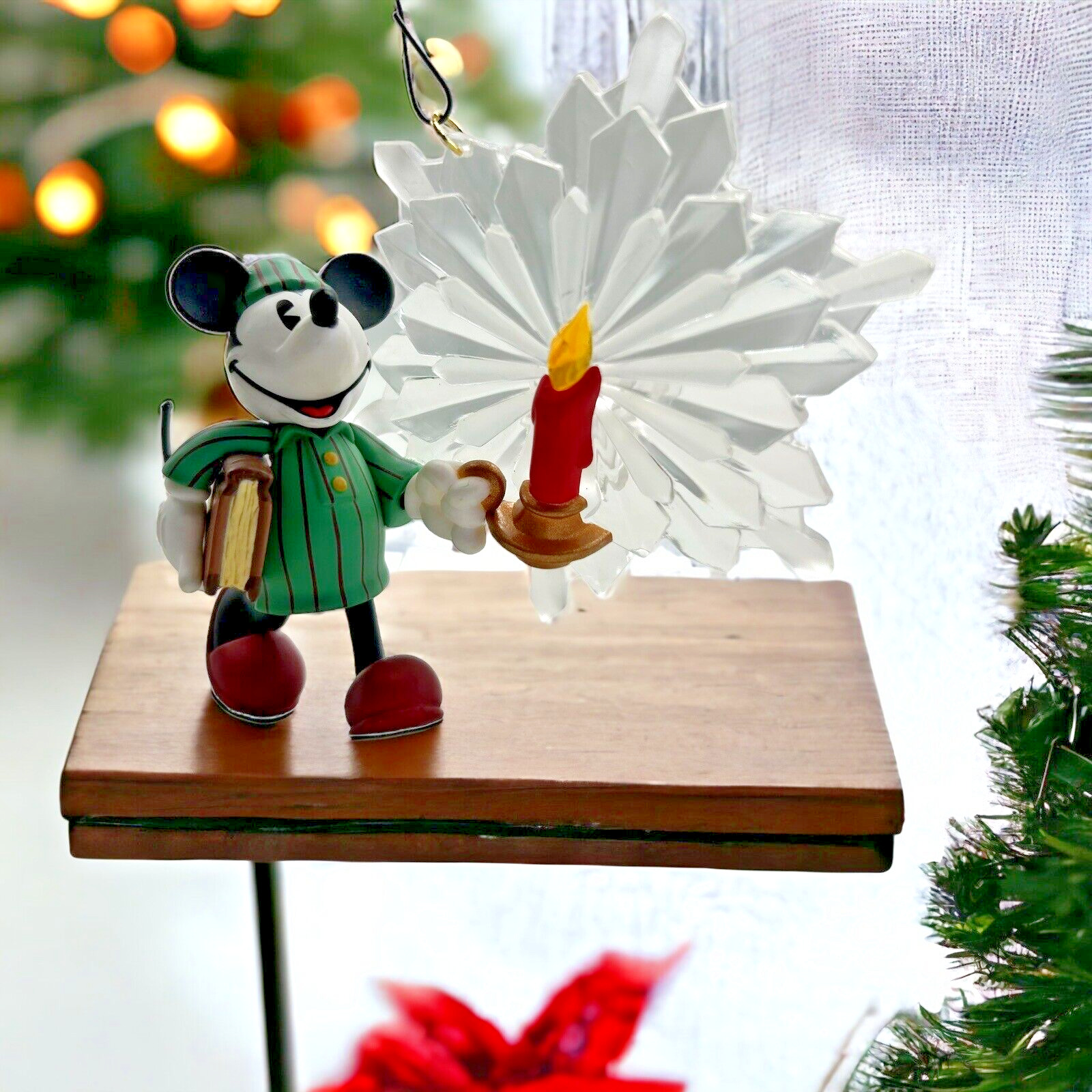Vintage 2000 Hallmark Keepsake Ornament Mickey's Bedtime Reading Mickey Mouse