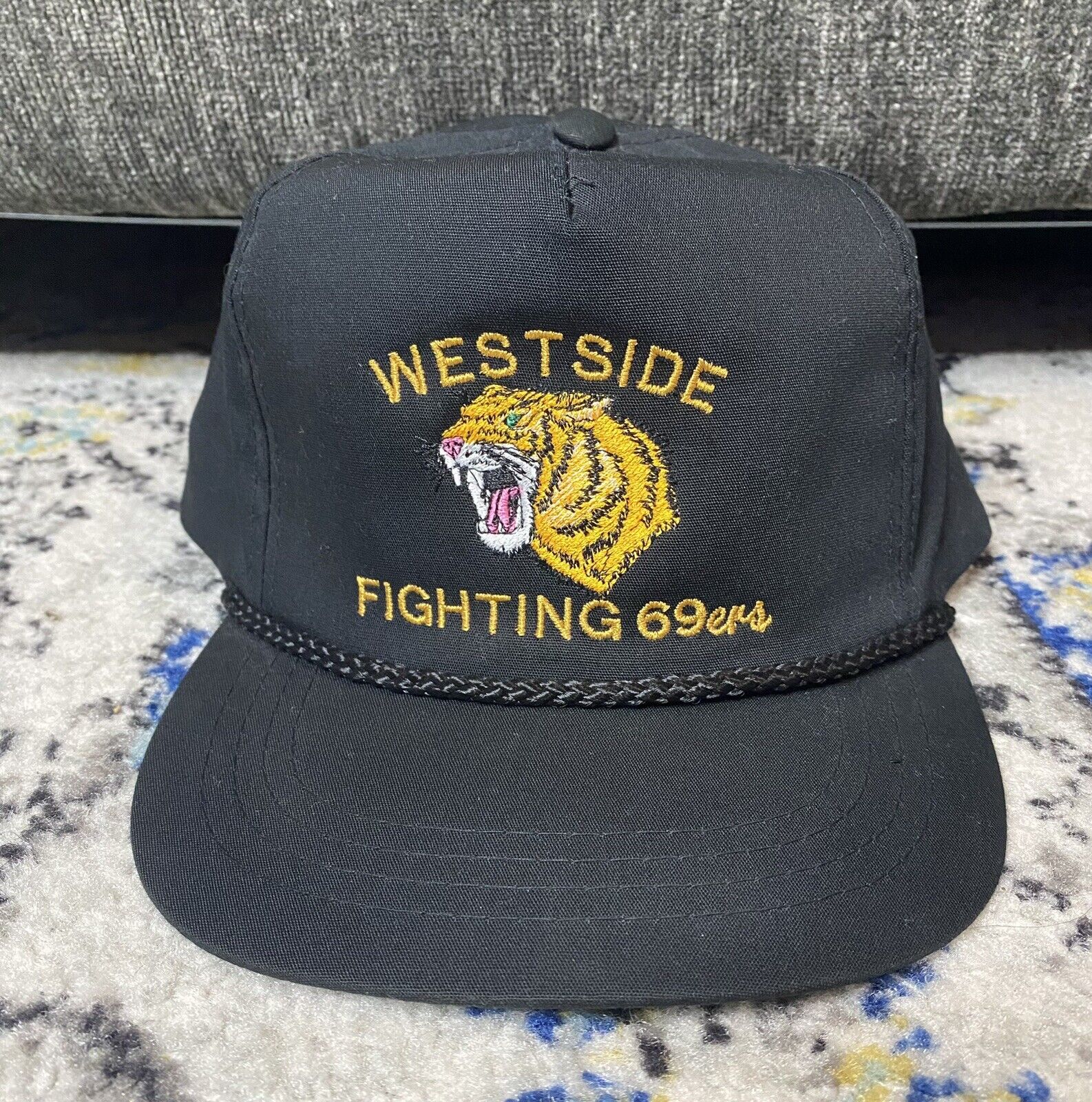 Vintage Military SnapBack Rope Hat Westside Fighting 69ers Tiger Embroidered