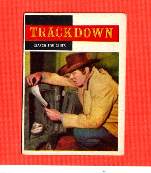 1958 TOPPS TV WESTERNS  TRACKDOWN   #17   SEARCH FOR CLUES   EX/MINT