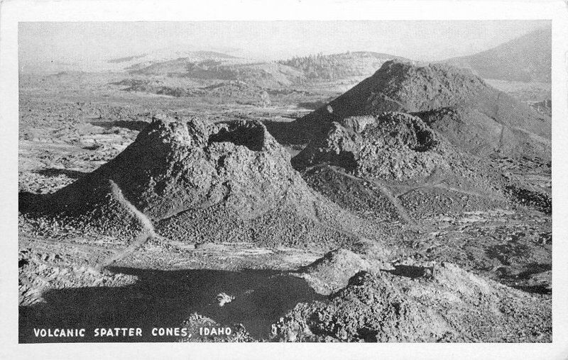 1930s Volcanic Spatter Cones Idaho RPPC King News Graycraft postcard 1804
