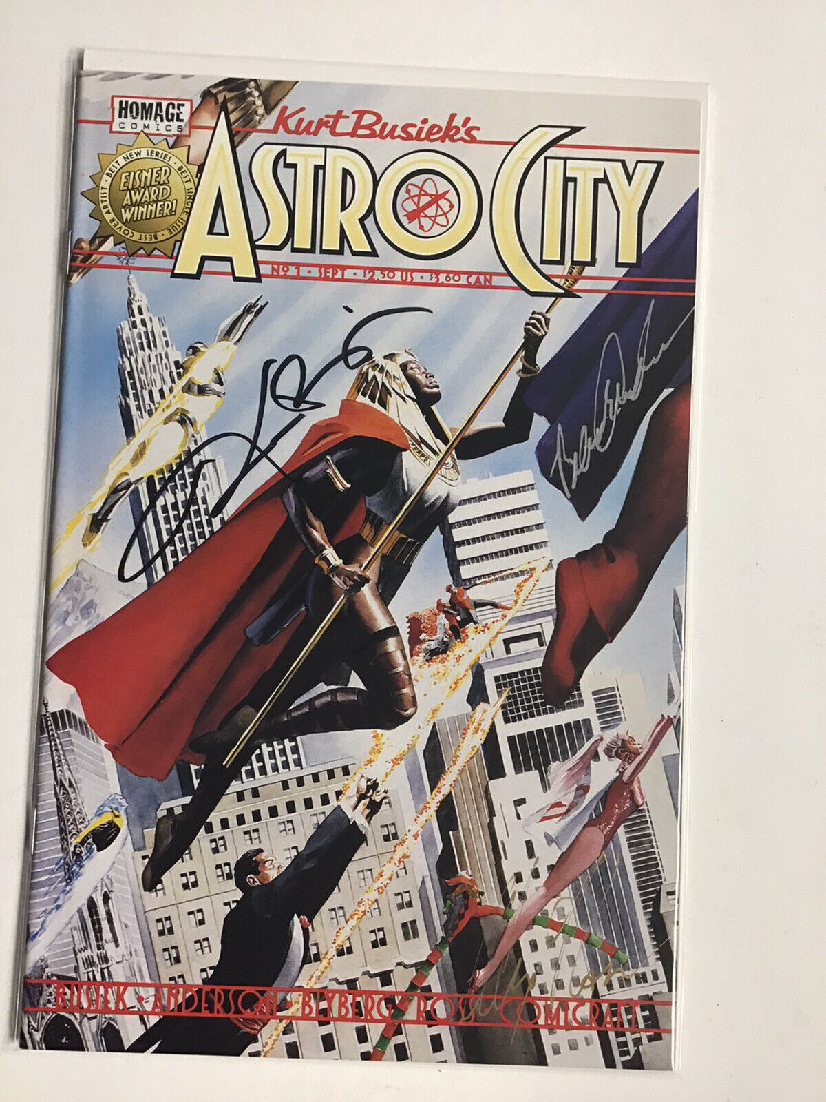 RARE Kurt Busiek\'s Astro City #1 SIGNED BY Alex Ross, Busiek, Brent Anderson