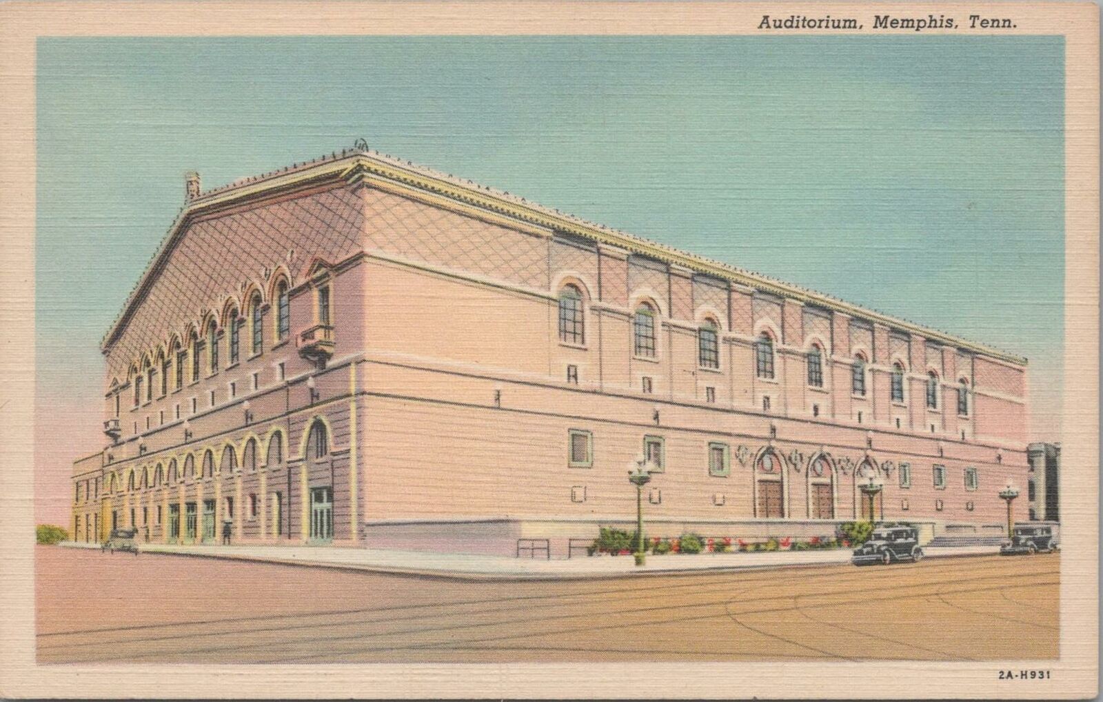 Postcard Auditorium Memphis TN 