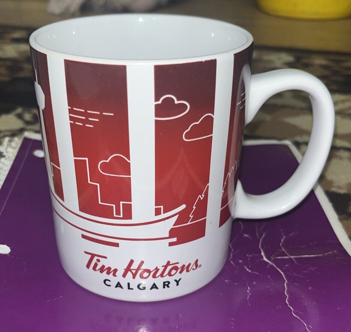 Tim Hortons Traveller\'s Collection Series 1 “Calgary” Coffee Cup Mug 2016 16oz