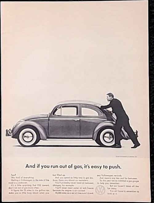 Volkswagen Beetle Original 1962 Vintage Print Ad