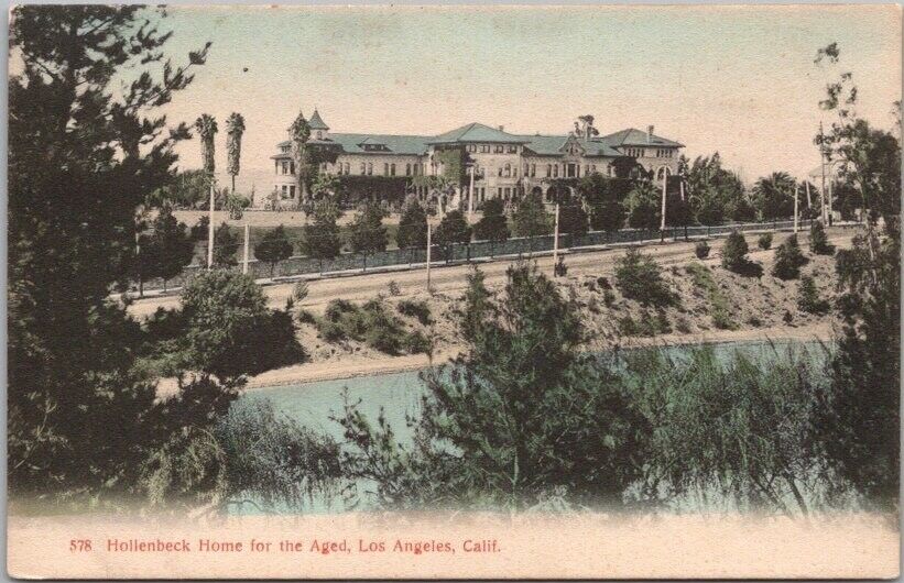 c1900s Los Angeles, Calif. HAND-COLORED Postcard \