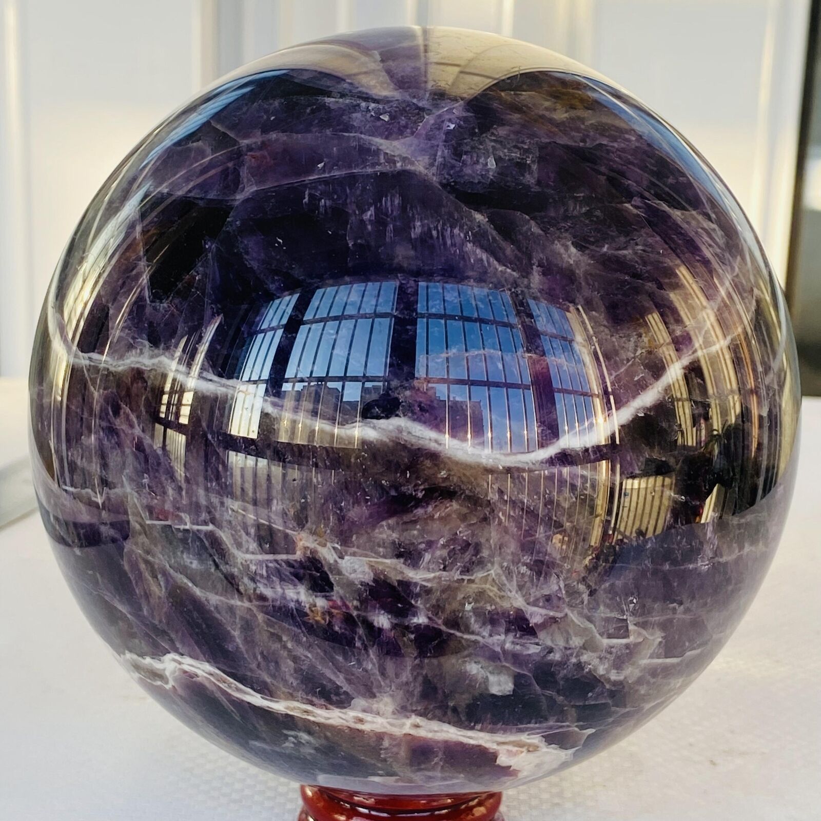 2500g Natural Dream Amethyst Quartz Crystal Sphere Ball Healing