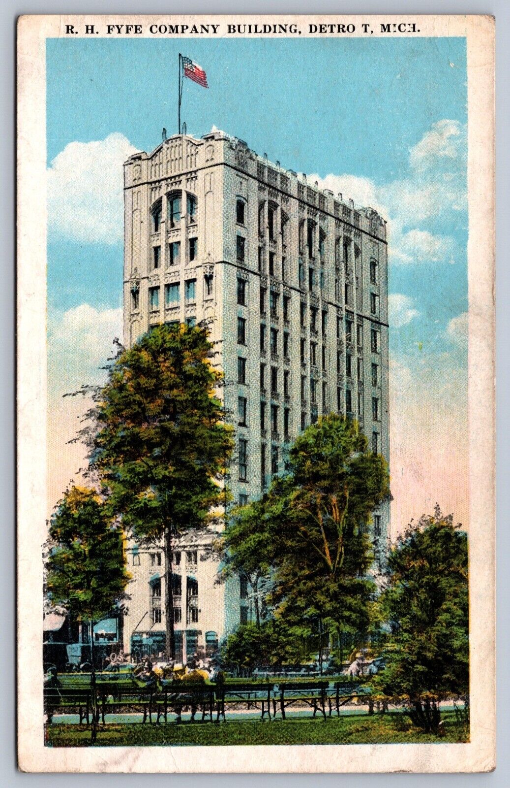 Postcard Detroit MI R.H. Fyfe Company Building