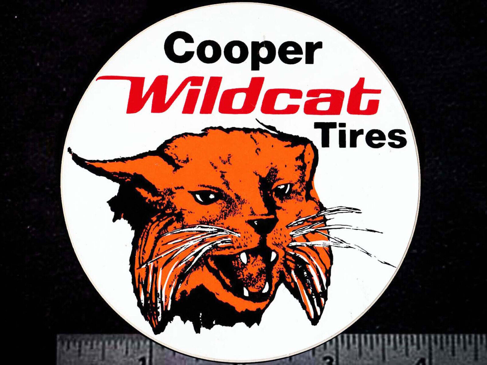 COOPER Wildcat Tires - Original Vintage 1960\'s 70\'s Racing Decal/Sticker