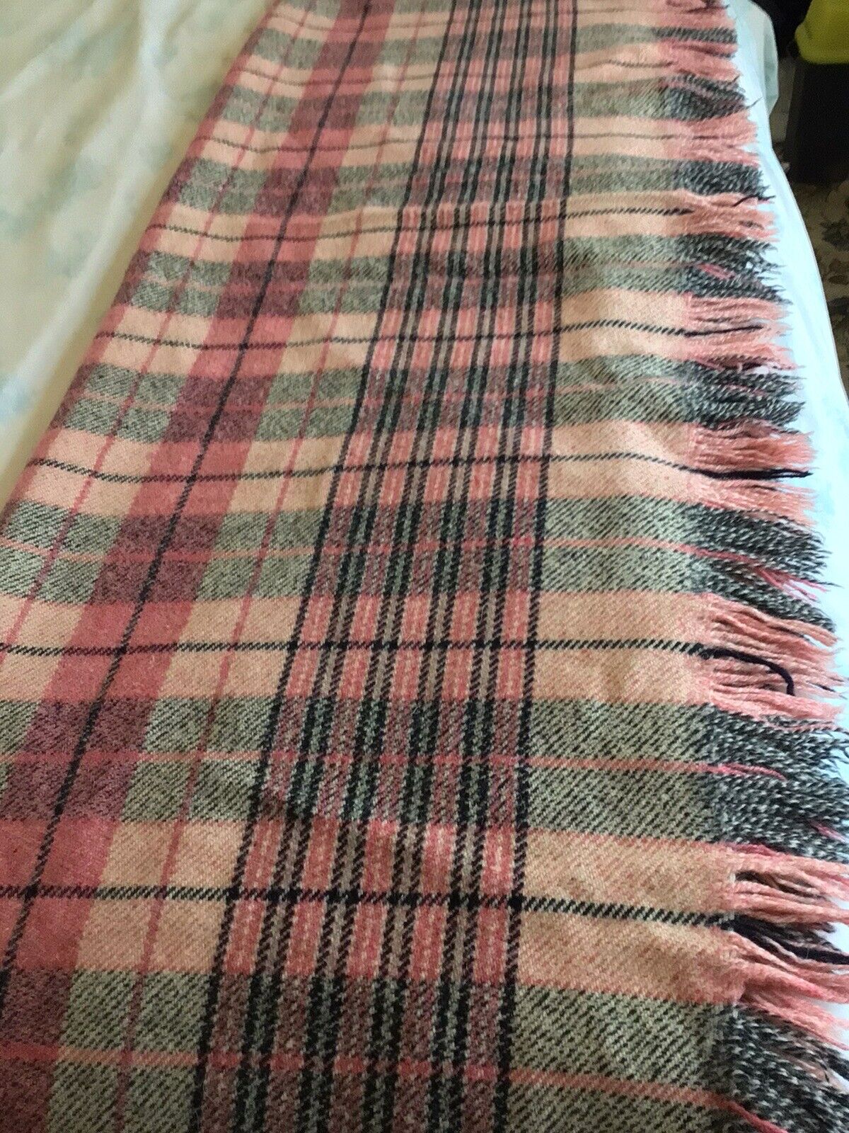 Antique 100% Pure Welsh Wool Narrow Loom Carthenni Blanket Quilt Collectors Item