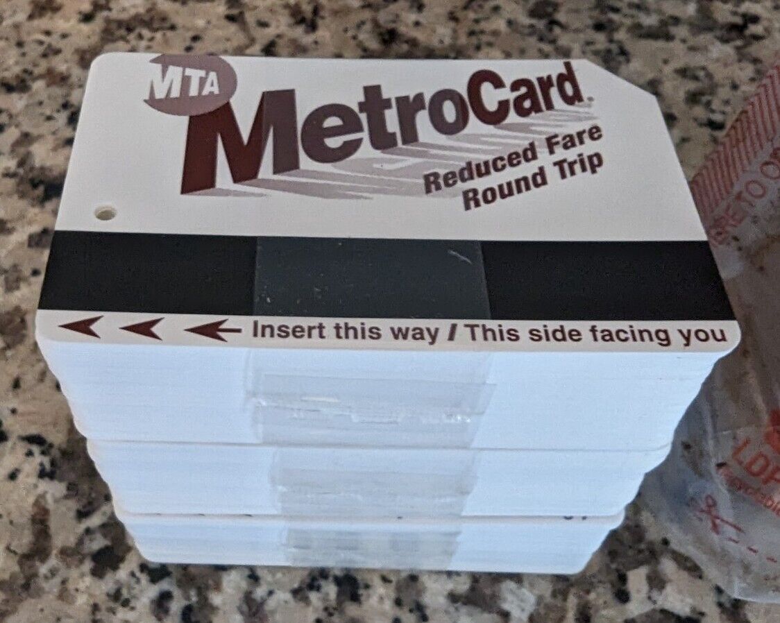 REDUCED FARE ROUND TRIP  Metro Card  From Brand new boxes RARE