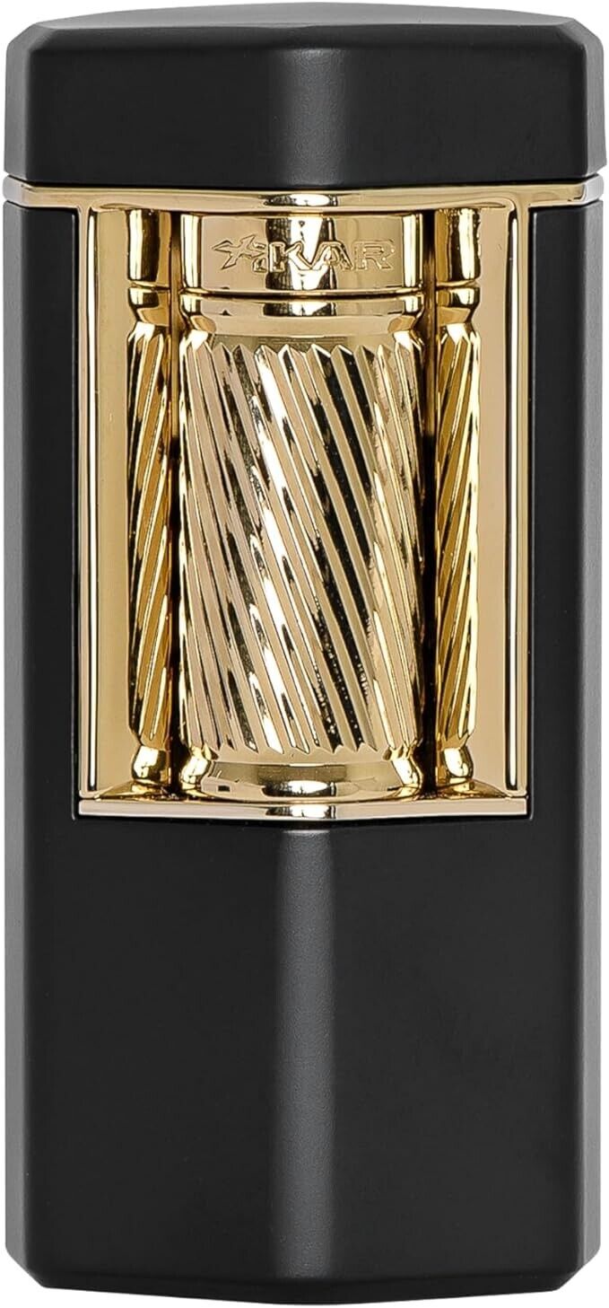 Xikar Meridian Triple Soft Flame Cigar Lighter Black and Gold