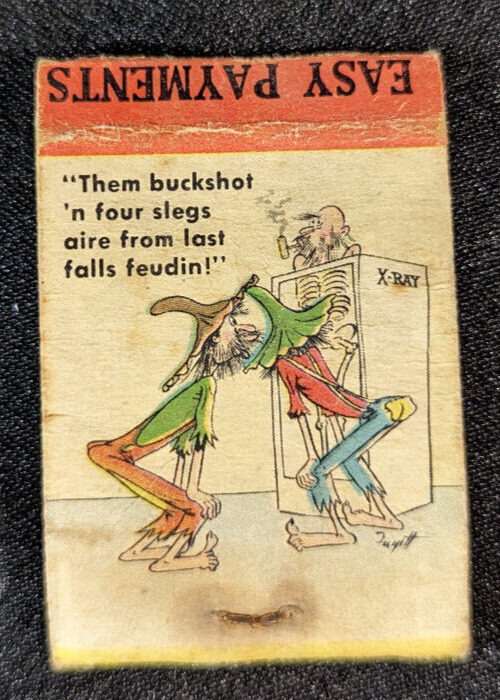 Vintage Comic Cartoon Matchbook Cover Ad General Auto Finance Co. Alabama