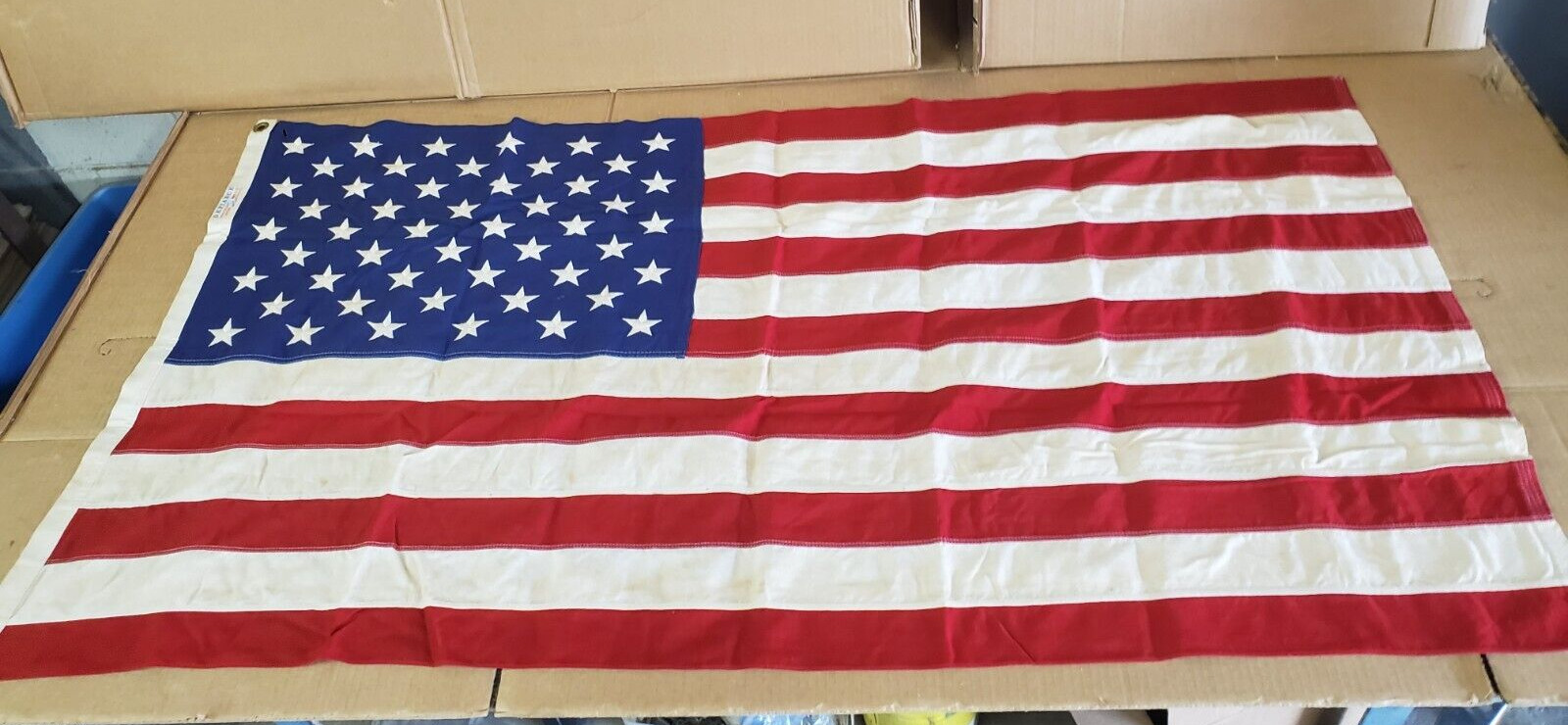 Vintage 50 Star 3’ X 5’ American Flag Annin Defiance Cotton Historic with BOX