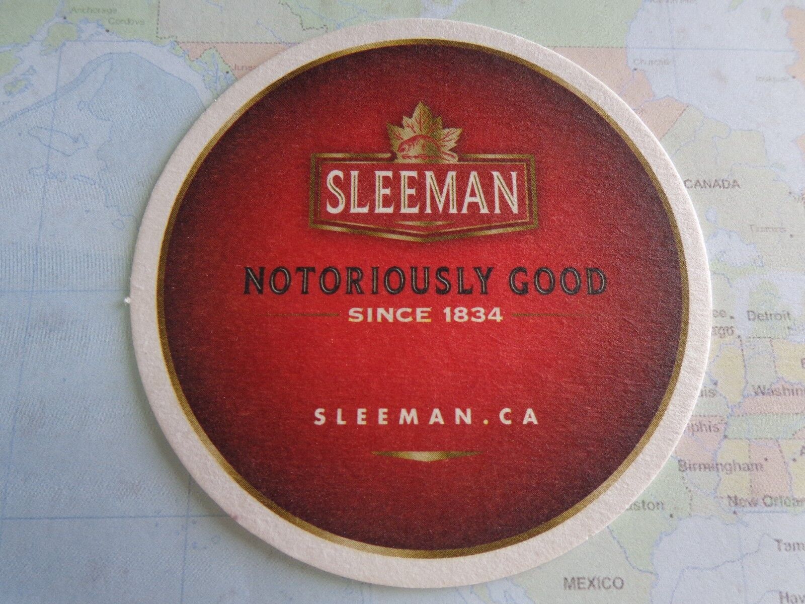 Beer Coaster ~ SLEEMAN Brewing & Malting ~ CANADA Since 1834 ~ Seriously Good