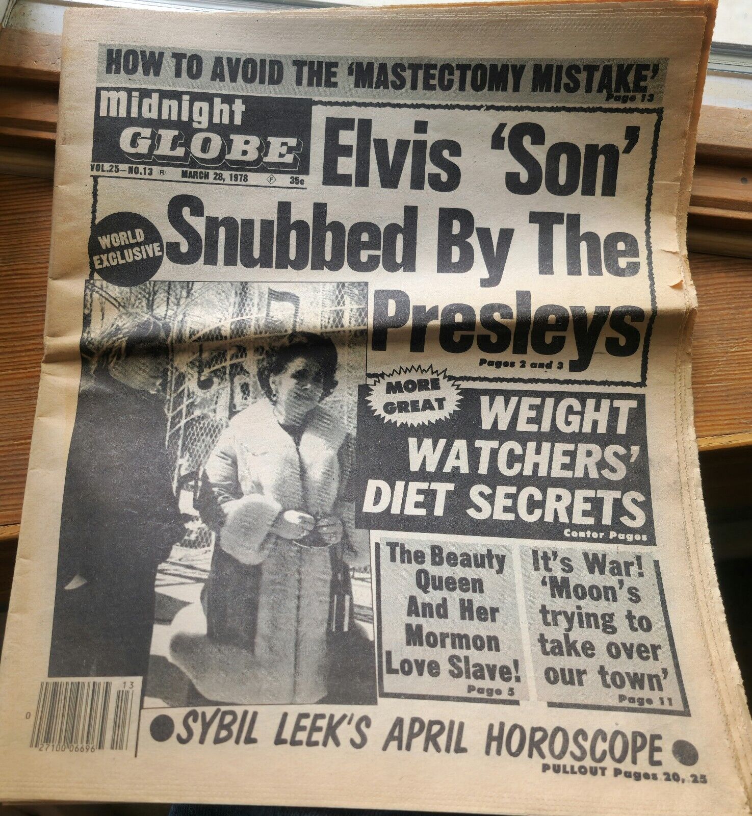 Midnight Globe Magazine Elvis Presley\'s Son March 28, 1978