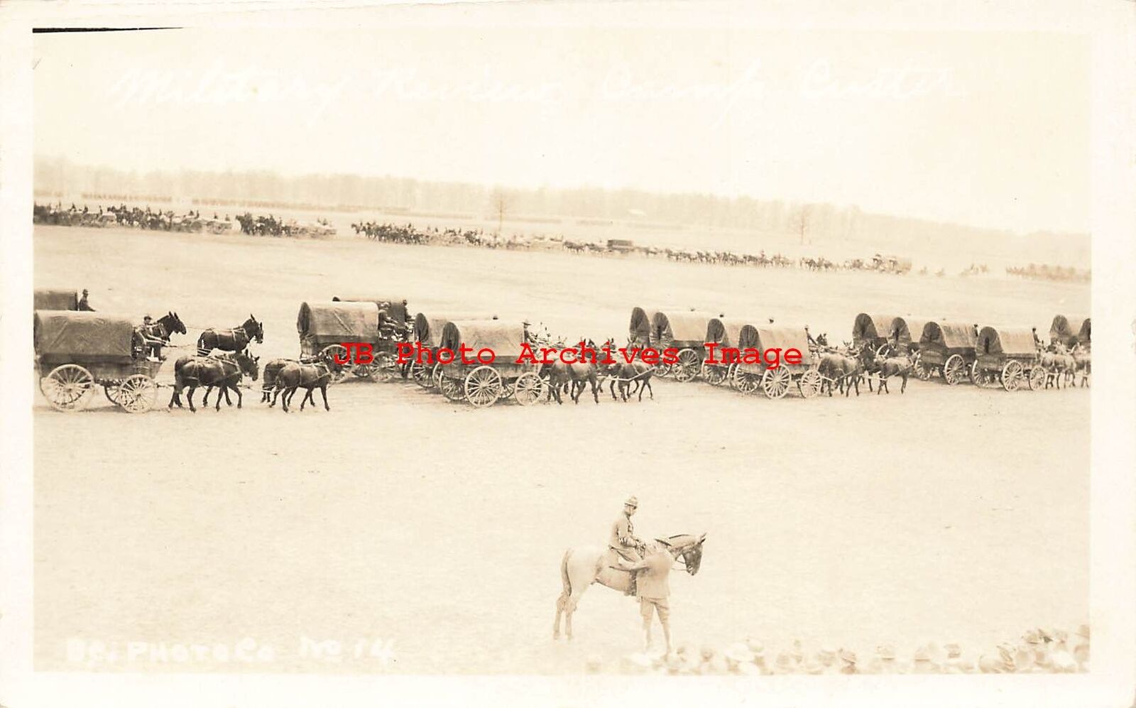 MI, Battle Creek, Michigan, RPPC, Camp Custer, Military Review, BC Photo No 14