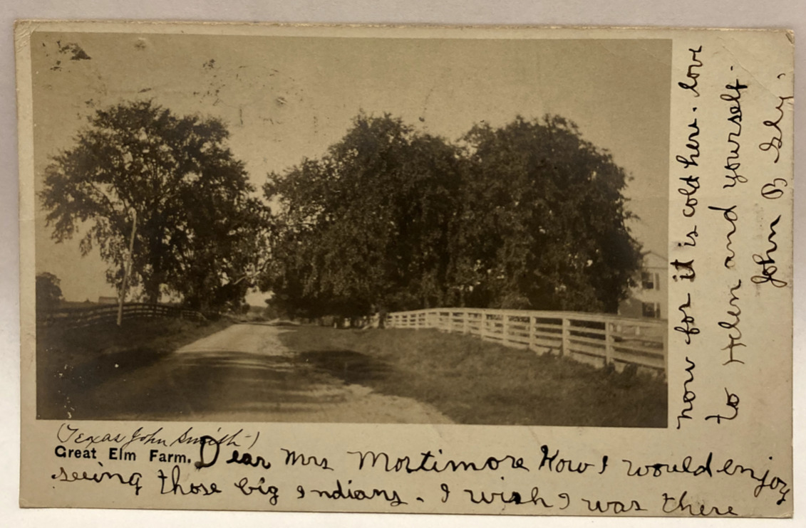 1908 RPPC Great Elm Farm, Unknown Location, Vintage Real Photo Postcard