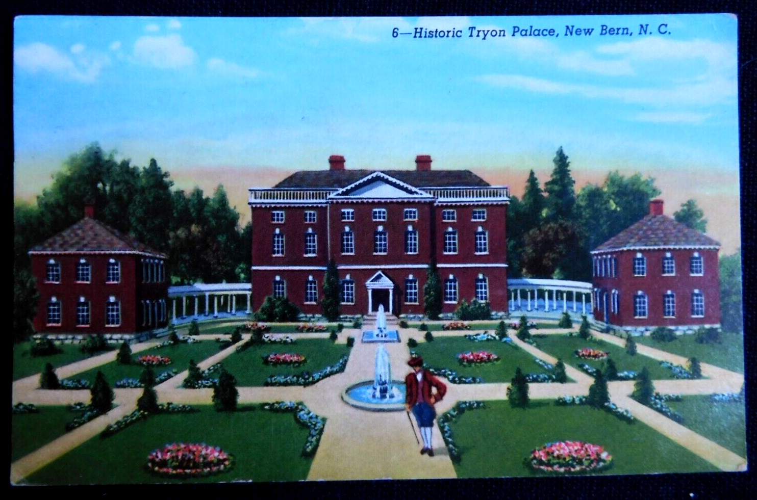 Antique Pre Linen Postcard~ New Bern North Carolina Historic Tryon Palace