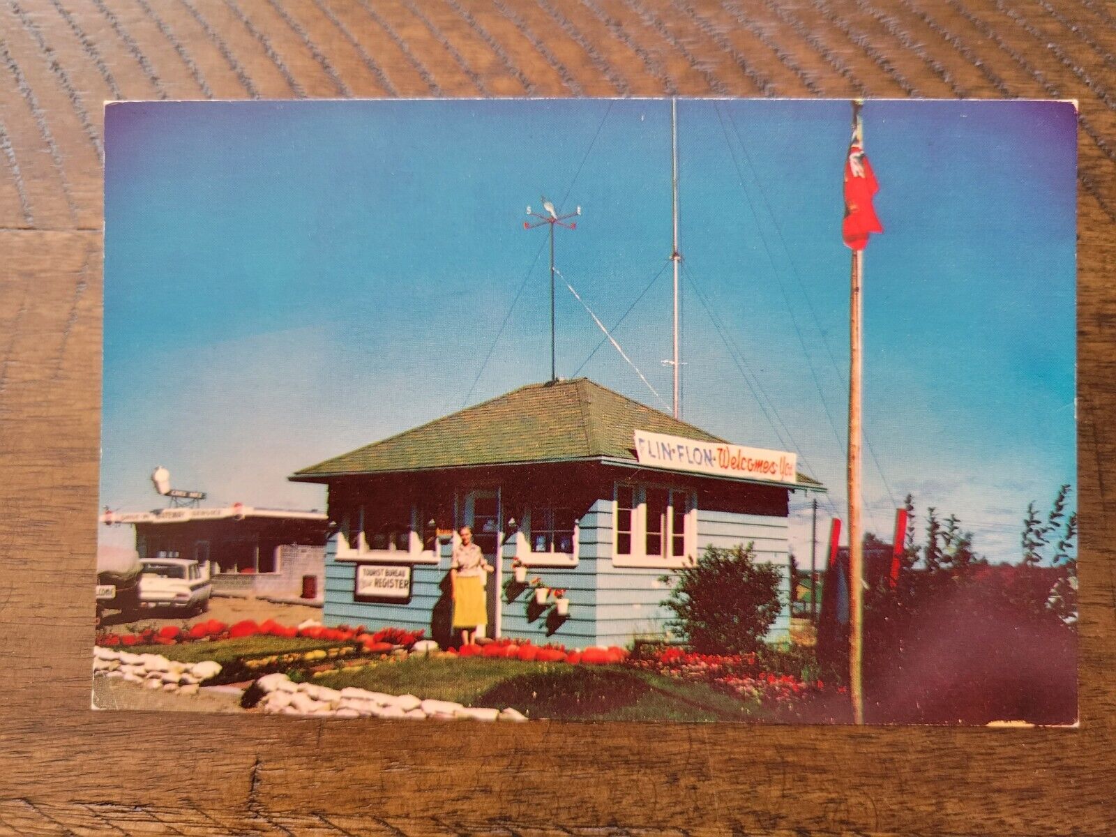 Postcard Flin Flon MB Manitoba Canada Tourist Bureau Building