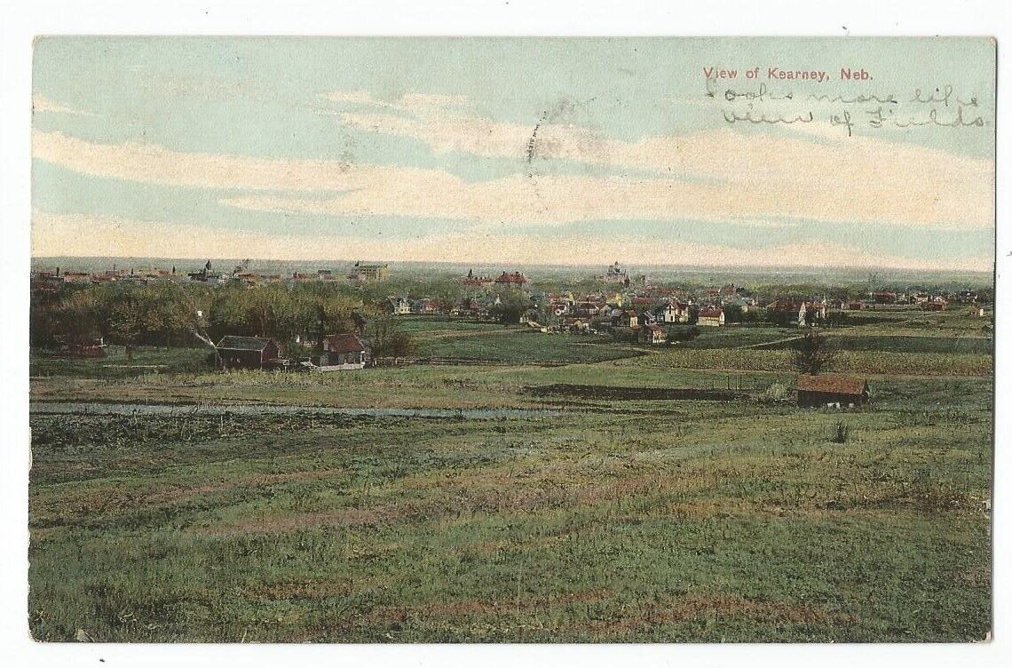 Kearney, NE Nebraska 1911 Postcard, Panoramic View